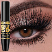5D Black Waterproof Mascara 💖 Long-Lasting Curl & Volume – Smudge-Proof Silk Fiber Lash Extension